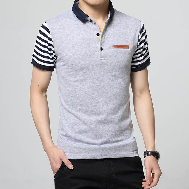 HEE GRAND 2017  Summer Men Short Sleeve Polo Shirt Men's Casual Comfortable Polos Men Camisa MTP421