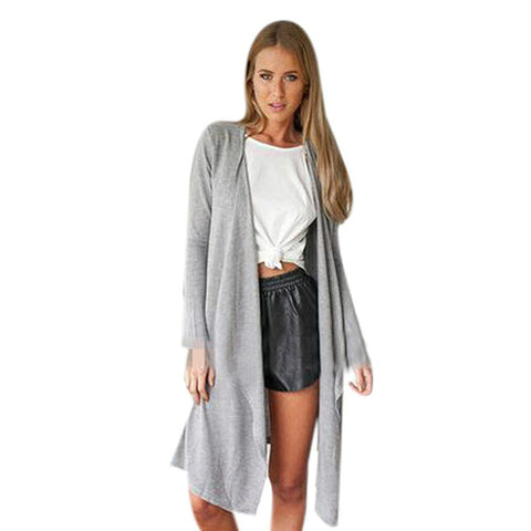 JECKSION Women Outwear Spring Autumn Women Thin Jacket Tops Long Sleeve Cardigan Loose Jacket Coat