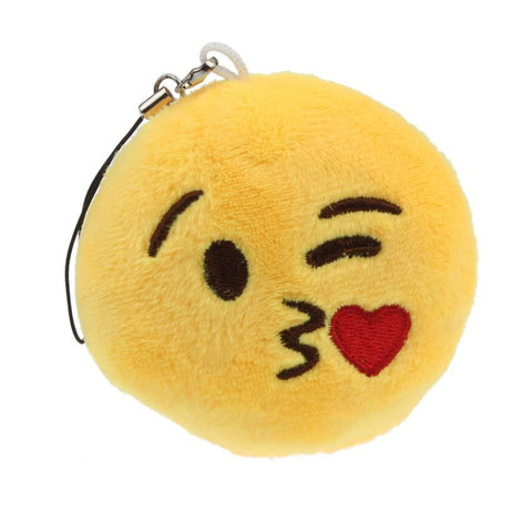 2016 Cost effective new Emoji Emoticon Throwing Kiss Key decoration Toy Gift Pendant Bag Accessory