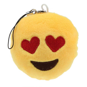 2016 new Cute Emoji Smiley Emoticon Heart Eyes Soft Toy Gift Pendant Bag Accessory Stuffed & Plush