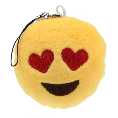 2016 new Cute Emoji Smiley Emoticon Heart Eyes Soft Toy Gift Pendant Bag Accessory Stuffed & Plush