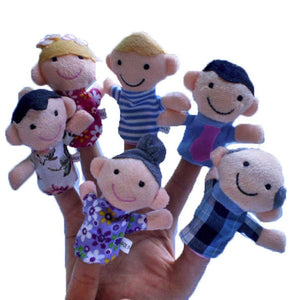 6Pcs New Soft Family Member Puppet Baby Finger Plush Toys Finger puppet toys for children kids #YL