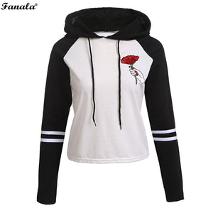 Winter Hoodies Sweatshirt Women 2017 Casual Sweatshirt Women Raglan Long Sleeve Floral Embroidery Pullover Hoodie Sweatshirts