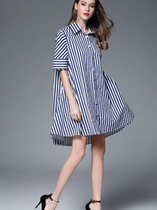 Striped Loose Women's Shirt